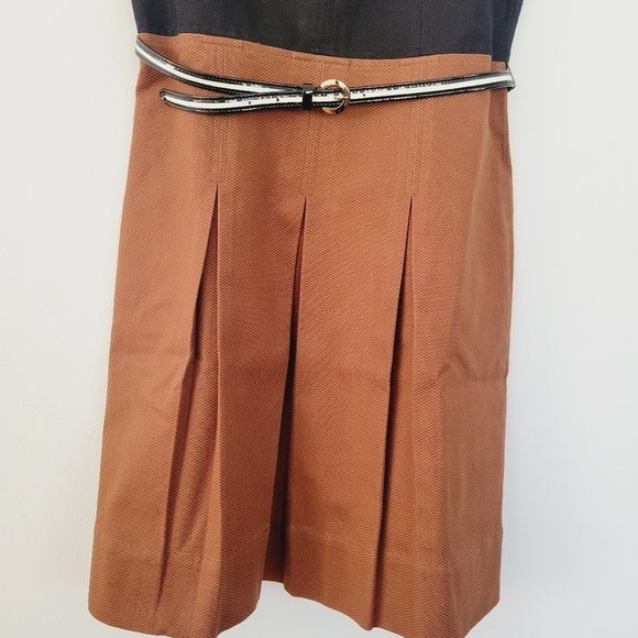 WD.NY colorblock sleeveless black and brown dress size 4 - Picture 4 of 10